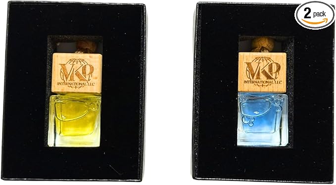 Hanging Air Fresherner Fragrance Oil Glass Bottle, With Multiple Scents Fragrance, Automobile Interior Decoration, Long Lasting For Car and Home. (Jasmine and Bluebell)