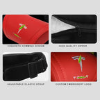 Car Headrest Neck Pillow Support Ergonomic, with Valve Stem Covers Accessory for Driving Seat Fatigue Relief Compatible with Model S X 3 Y & Cybertruck - 1 Piece