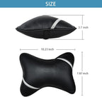 Car Neck Pillows Diamond Seat Auto Headrest Cushion Head Rest Neck 2 Pack Headrest Fit for Most Cars Universal Car Pillow Support Relax Crystal Rhinestone Pu Leather Bling Interior(Black)
