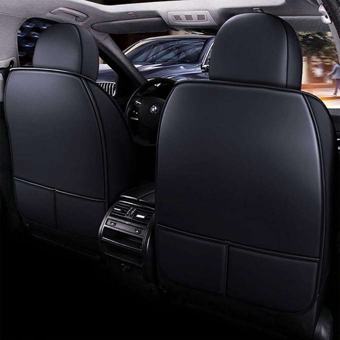 for Toyota CHR Seat Covers 2018-2026, Full Coverage Customized Car Seat Covers, Premium Leather Waterproof Stain-Resistant Easy to Install (Luxury 2 Seats, Black)
