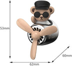 Teddy Bear Car Air Freshener Auto Accesorios Interior Perfume Diffuser Pilot Rotating Propeller Outlet Fragrance Magnetic Design
