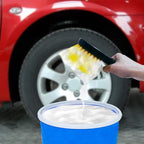 2 Set Wheel & Tire Brush Cleaner for Car, FineGood Wheel Brushes for Cleaning Wheels Auto Wheel Cleaning Brush Bristle Brush Cleaning Tools