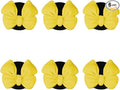 6PCS Bow Car Air Freshener Clips, Cute Air Conditioning Vent Clip, Aesthetic Car Interior Decoration Accessories, Automotive Dashboard Air Vent Trim Clip for Women Girl (Yellow)