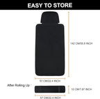 INFANZIA Premium Waterproof Seat Cover Towel Protector Neoprene Universal Fit, Upgraded 100% Washable & Removable Non-Slip Sweat Carseat Towel Covers, Perfect for Gym/Yoga/Workout（Black,1PCS