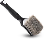 Detail Factory - ProGrip Tire Brush - Ergonomic ProGrip Handle, Stiff Synthetic Bristles, Ergonomic Design, Efficient Tire Brushes for Cleaning Tires - Black Ice