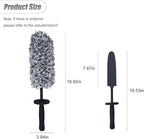 Car Wheel Cleaner Brush, Soft Microfiber Wheel Rim Cleaner, Non Scratch Car Detailing Brush, Highly Water Absorption & Removable Tire Brush, Vehicle Rim Wash Tool (Grey)