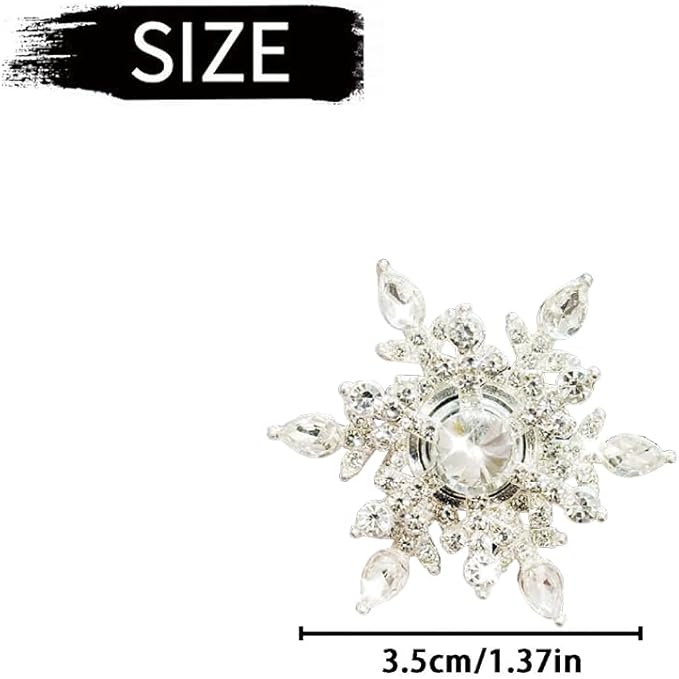 Bling 4Pcs Snowflake Air Vent Clips Car Air Freshener Outlet Clips Bling Rotatable Snowflake Car Vent Decorations Stress Relief Auto Accessories Toy Refillable (White)