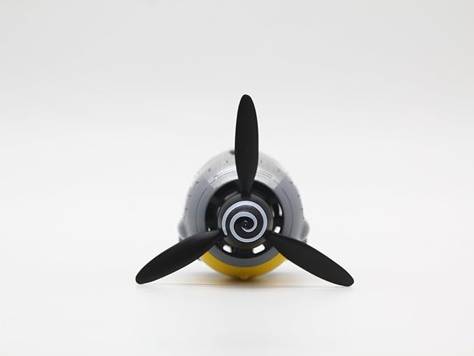 Fw-190 WWII Fighter Plane Car Air Freshener Vent Clip - Long Lasting 30-Day Cologne Scent, Rotating Propeller Odor Eliminator, Aviation Themed Auto Diffuser