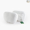 TPARTS Headrest Neck Pillow for Tesla Model 3/Y/X/S, Soft Faux Suede Fabric Car Neck Support Pillow Cushion for Traveling (Filled with Dupont Sorona Fiber)-Set of 2 White