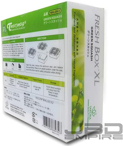 Treefrog Xtreme Fresh Box XL Air Freshener Scent Extra Large 400g - Black Squash/Blue Squash/Green Squash/White Peach/New Car (Green Squash)