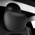 Seat Headrest Neck Pillow for Tesla Model 3 ModelY/S/X Uniquely Designed Neck Pillow Seat Headreck Cushion Nappa Leather Neck Support Car Accessories (H-Black-2pcs)