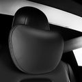 Seat Headrest Neck Pillow for Tesla Model 3 ModelY/S/X Uniquely Designed Neck Pillow Seat Headreck Cushion Nappa Leather Neck Support Car Accessories (H-Black-1pcs)