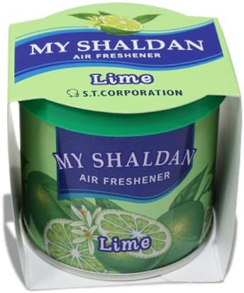 Pack of 6 My Shaldan Japanese Car Cup-Holder Natural Air Freshener Cans (Lime Scented)