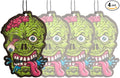 Cute Funny Fresh Fresheners 4 Pack Car Air Fresheners Scented with Premium Oils (Zombie Head)