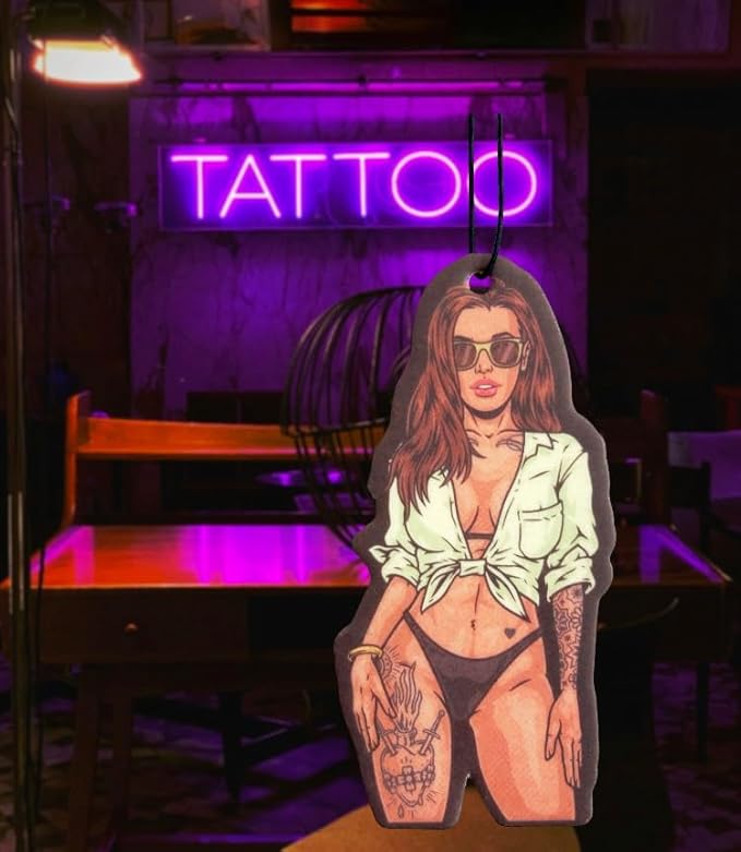 Funny Naughty Unique Car Air Fresheners Scented With Premium Oils By Fresh Fresheners (Sexy Tattoo Woman)