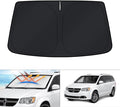 KUST Windshield Sun Shade for Dodge Caravan Mini Van 2008-2018 2019 2020 (NOT for Dodge Grand Caravan) Window Accessories Sunshade Sun Visor Protector Foldable Block UV Rays
