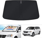 KUST Windshield Sun Shade for Dodge Caravan Mini Van 2008-2018 2019 2020 (NOT for Dodge Grand Caravan) Window Accessories Sunshade Sun Visor Protector Foldable Block UV Rays