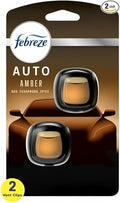 Febreze Vent Clip Car Air Freshener, Odor Eliminator, AUTO Amber Scent, 2 CLIPS