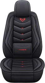 Car Seat Covers Full Set,Automotive seat Covers for Cars,Waterproof Leather seat Covers with Fixed Lumbar Support,Universal Fit for Most Cars,SUV,Trucks and Sedans