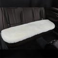 OGLAND Fluffy Genuine Australia Sheepskin Car Seat Cover for Auto Interior Accessories with Soft Fuzzy Wool Eco-Friendly Natural Fur Non-Slip (White, Back)