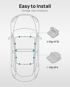 HALOBLK Non-Sag Glass Roof Sunshade with Storage Bag Designed for Tesla Model Y Accessories, Foldable Sunroof Shade with Nano-Ice-Crystal Heat Insulation Coating for 2021-2024 Model Y Accessories