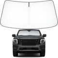 Proadsy 2026 Upgrade Windshield Sun Shade Custom Fit 2020-2024 Nissan Titan Foldable Front Sunshade Protector Sun Visor Blocks UV Rays Keep Car Cooler