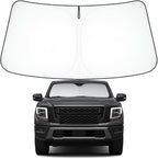 Proadsy 2026 Upgrade Windshield Sun Shade Custom Fit 2020-2024 Nissan Titan Foldable Front Sunshade Protector Sun Visor Blocks UV Rays Keep Car Cooler