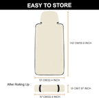 INFANZIA Premium Waterproof Seat Cover Towel Protector Neoprene Universal Fit, Upgraded 100% Washable & Removable Non-Slip Sweat Carseat Towel Covers, Perfect for Gym/Yoga/Workout（Beige,1PCS
