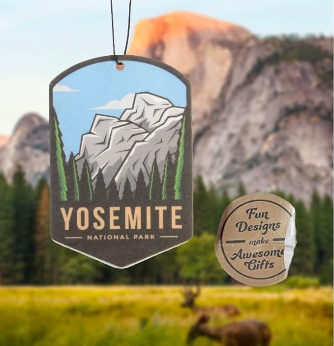 Outdoor Adventure Car Air Freshener 3 Pack Scented With Premium Oils By Fresh Fresheners (Yosemite National Park)