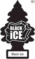 LITTLE TREES Car Air Freshener | Hanging Paper Tree for Home or Car | Black Ice | 24 Pack