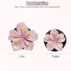 Cute Car Dashboard Air Vent Trim Clips, Hawaiian Flower Auto Air Freshener Vent Clip, Auto Air Conditioning Diffuser, Hibiscus Blossom Car Interior Accessories Decorations for Girls Women (6PCS)