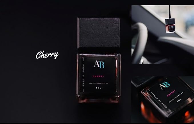 Cherry Car Scents Air Freshener | Strong Car Perfume Air Freshener | Long Lasting Hanging Car Air Freshener Car Diffuser Bottles Glass Perfume Diffuser Bottle Essential Oils Fragrance Aromatherapy