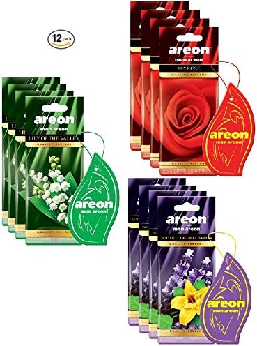 AREON Assorted Air Freshener Flower Scents (12 Pack)