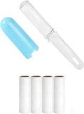 Mini Lint Roller for Travel Purse Car Pocket Small Lint Roller for Clothes Pet Hair Remover Roller with Cover and 4 Refills Extra Sticky 150 Sheets Total (Blue)