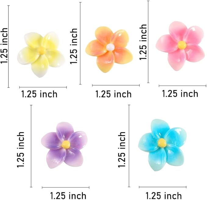 5pcs Car Air Vent Clip Decoration,Colourful Plumeria Car Air-Conditioning Outlet Clip Charm,Yellow Blue Pink Flower Auto Interior Accessory, Air Freshener Decor Gift for SUV,Truck,Bus