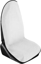 Waterproof Car Towel Seat Cover, Sweating Non-Slip Premium Towel Carseat Cover Protector, Universal Soft Machine Washable Car Truck SUV Front Seat Cover for Gym Workout Beach Hiking (White)