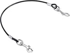 Dog Tether for Car Pet Dog Car Seat Belt Restraint Chew Proof Safety Tether Cable with Double Hook Stainless Steel Coated Pet Vehicle Leash and Harness Restraint 39 Inch