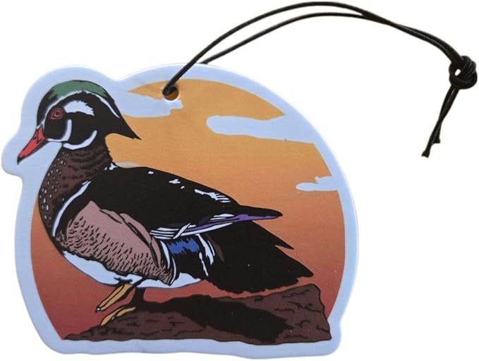 ThatsRad Car Air Freshener Duck Fly Fishing Fish Hunting Stocking Stuffer (One Size, Wood Duck/Cedar Scent)