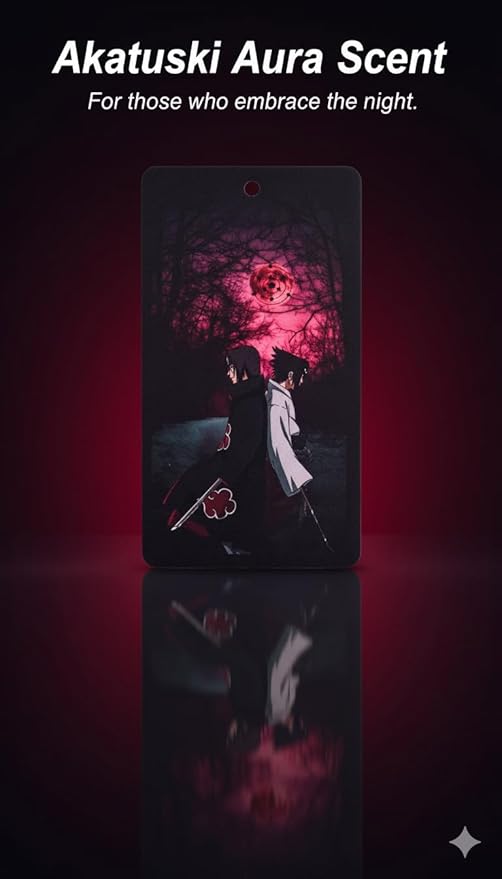 PumpCar 2 pieces Uchiha Itachi Sasuke double-sided hanging Japanese anime vanilla car air freshener Cool anime hanging air fresheners for rearview mirror Car Interior Accessories Household gifts