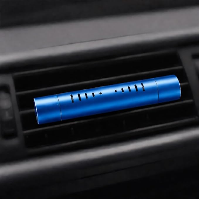 iPick Image for Jeep Car Vent Air Freshener Clip - Official Licensed Blue Aluminum with Adjustable Window + 10 Refill Sticks