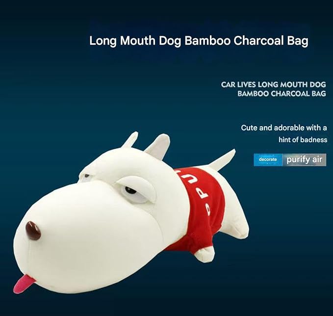 Activated carbon odor absorber, 5 long beaked dog shaped bamboo charcoal deodorizing bags, purification bags, suitable for car air purification, furniture, wardrobes, pets and other odors