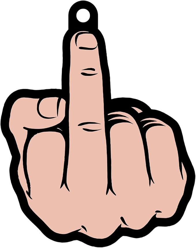 Middle Finger Air Freshener (Peach-colored)