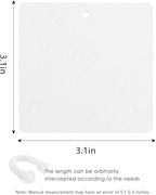 25 Pieces Sublimation Air Freshener Blank Square Sheets DIY Polyester Felt Freshener Blank for Car and Home Decor with 25 Elastic Ropes and Bags for DIY HTV Inks Heat Press