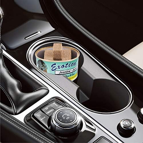 Exotica Car Air Freshener | Spill-Proof Can | Organic | for Home & Auto | Long Lasting Freshness | (Pack of 12) Jasmine