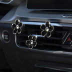 6 Pcs Daisy Flower Air Vent Clip Air Conditioning Outlet Clip Car Air Freshener Clip Car Interior Decor Charm Colorful Car Interior Accessories for Girls Women (Black)