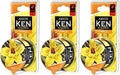 AREON Ken Car Air Freshener - Vanilla Scent, Long-Lasting Fragrance - Portable Fragrant Deodorizer with Adjustable Odor Output - Automobile Accessories & Essentials - 1.23 Oz. Cans, Pack of 3