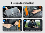 REEVAA Dog Car Seat Cover for Back Seat, Hard Bottom Dog Hammock, Pet Bed Extender for 2-4 Large/Medium Dogs, Waterproof Seat Protector, Universal L Size Fits for Car/SUV, Black+Orange
