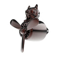 Car fragrance diffuser pilot air outlet cartoon rotating fan leaf perfume cute shape freshener with 2 fragrances (dog-black), Pack of 1 (MY-307)