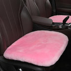 OGLAND Fluffy Genuine Australia Sheepskin Car Seat Cover for Auto Interior Accessories with Soft Fuzzy Wool Eco-Friendly Natural Fur Non-Slip (Pink, Front 20 * 20inchs)