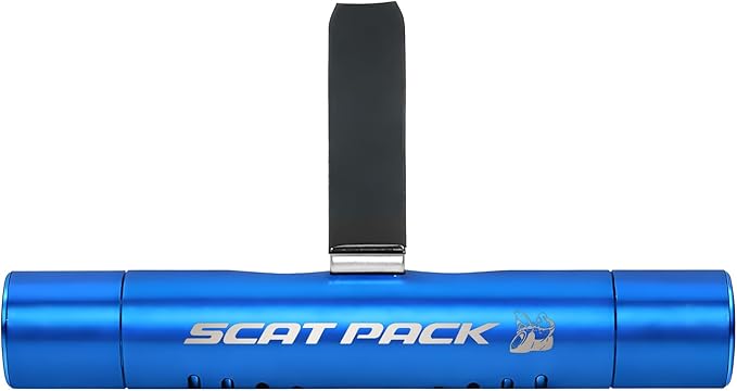 iPick Image for Dodge Scat-Pack Full Color Car Vent Air Freshener Clip - Official Licensed Blue Aluminum with Adjustable Window + 10 Refill Sticks